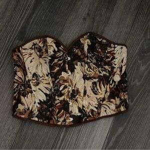 Brown corset top